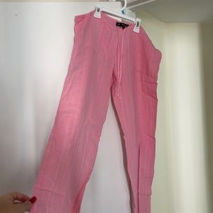 Friponne pink linen pants